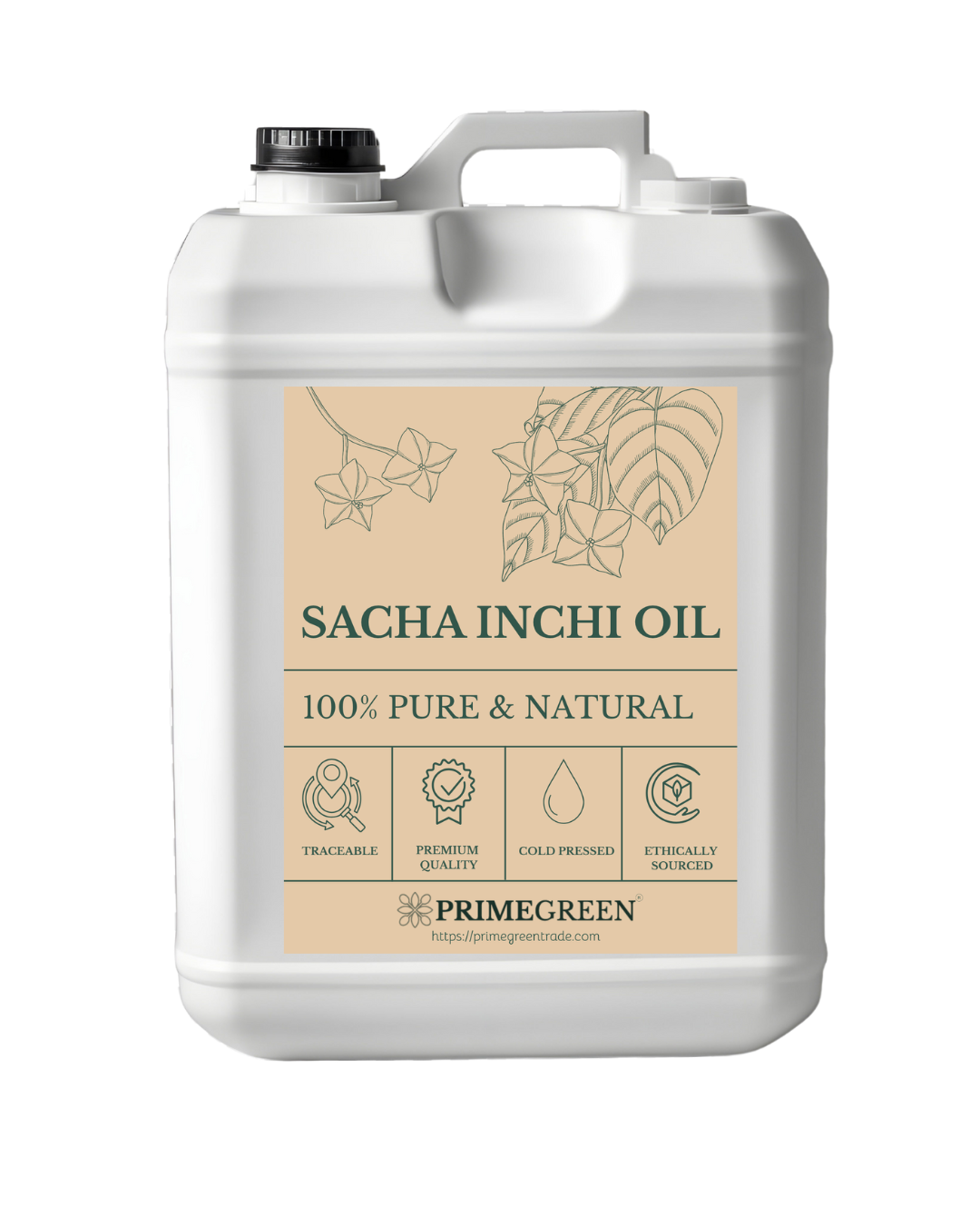 Sacha Inchi oil jerrycan