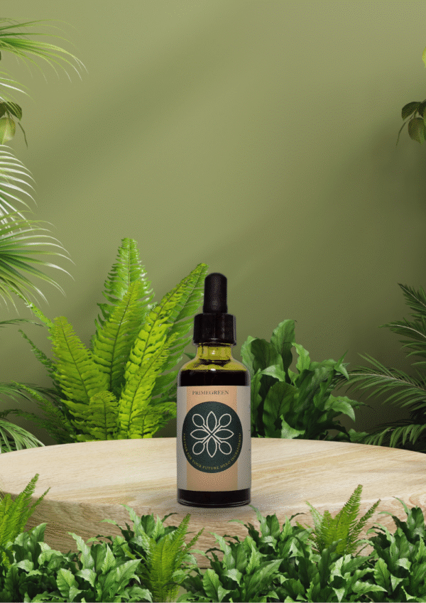 Açai oil bottle from Primegreen a natural cosmetic ingredient supplier